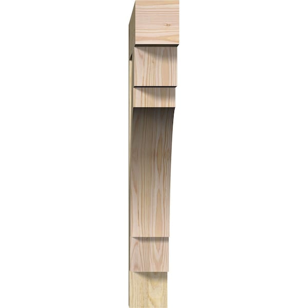 Merced Block Rough Sawn Bracket, Douglas Fir, 4W X 30D X 30H